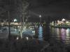 The view across Univeral Studios at night