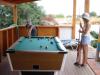 Angela and Lesley playing pool