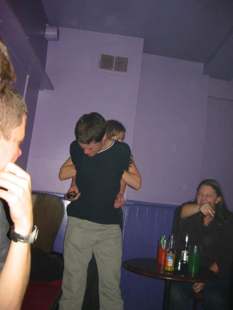 While Matt phones for help, Pete looks on amused