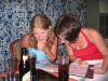 Sues and Helen picking Karoake songs