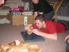 Pete tries at blocks...